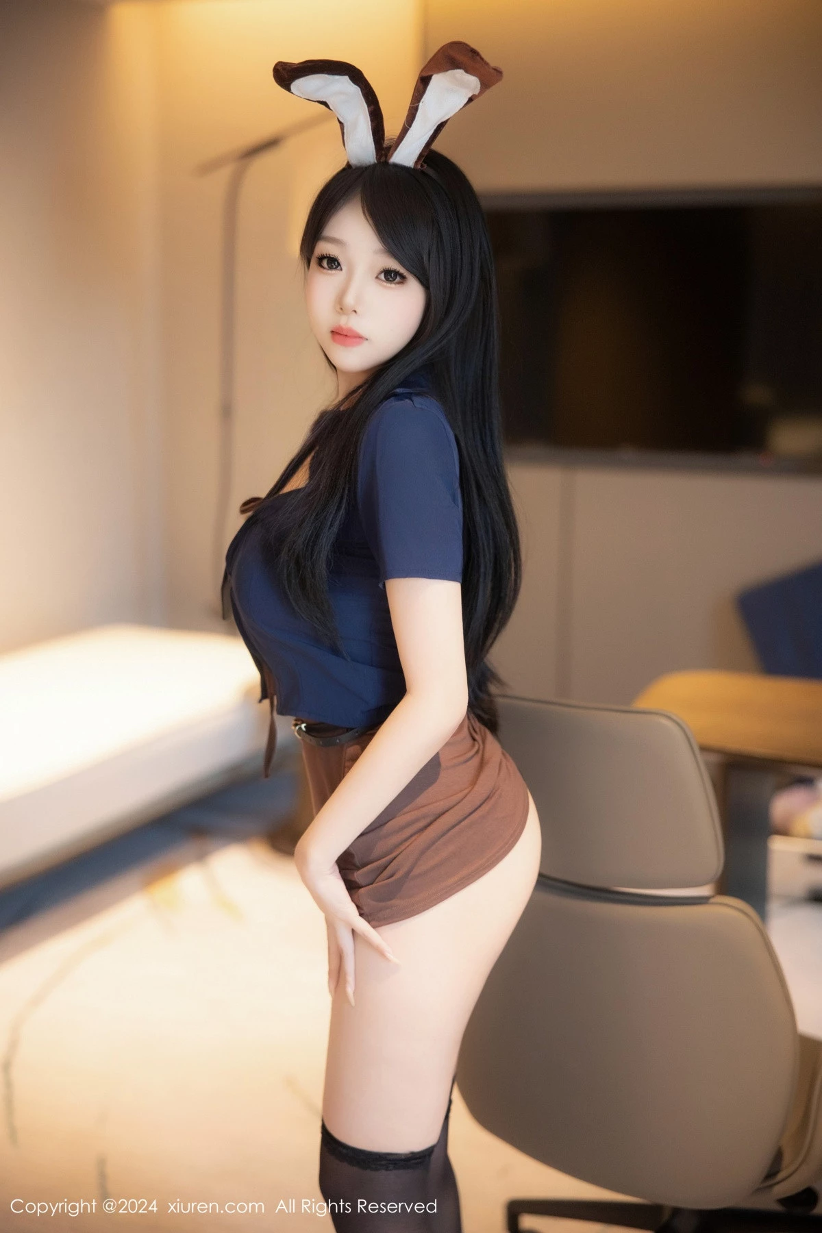 [XiuRen秀人网] 2024.08.29 No.9083 黎秋秋 美腿黑丝 [81P] NO.8