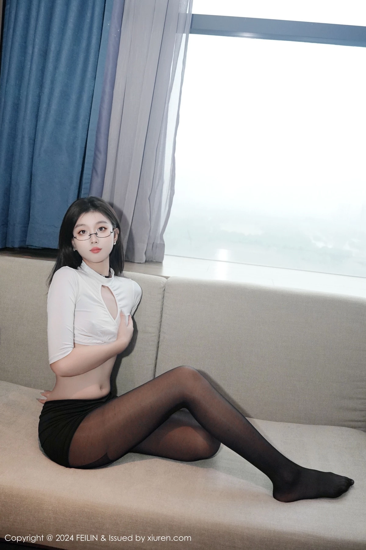 [FEILIN嗲囡囡] 2024.11.25 VOL.489 江念鱼 黑丝美腿 [60P] NO.2