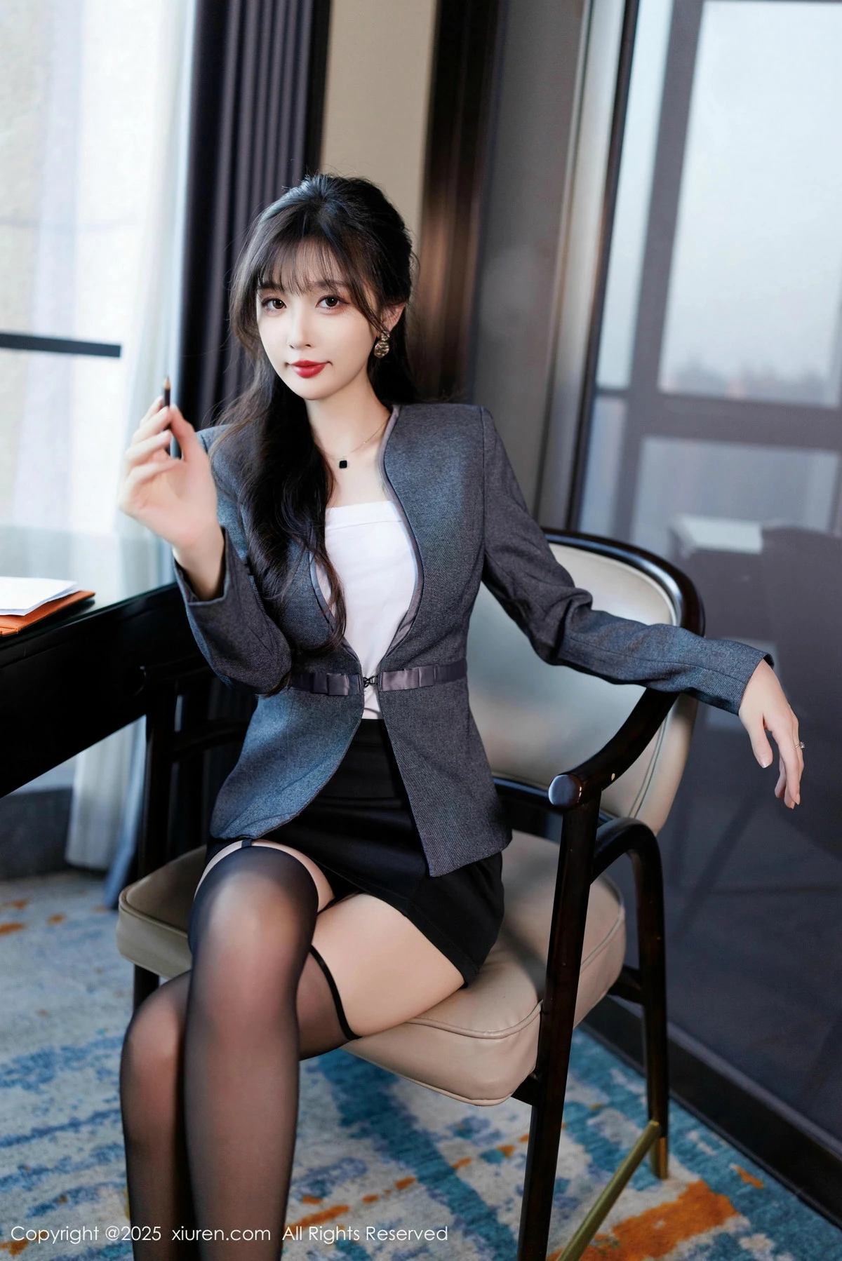 [XiuRen秀人网] 2025.03.03 No.9957 樱桃小阑子 黑丝美腿 [85P] NO.10