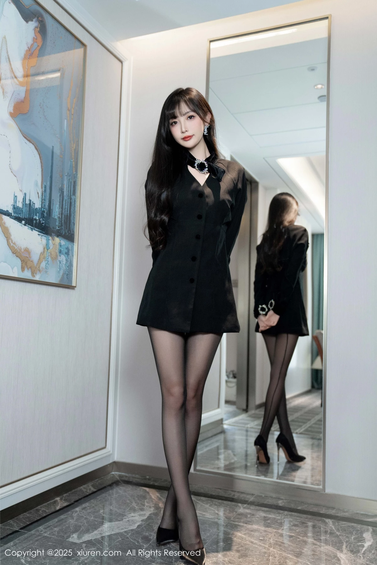 [XiuRen秀人网] 2025.02.21 No.9918 樱桃小阑子 黑丝美腿 [99P] NO.7