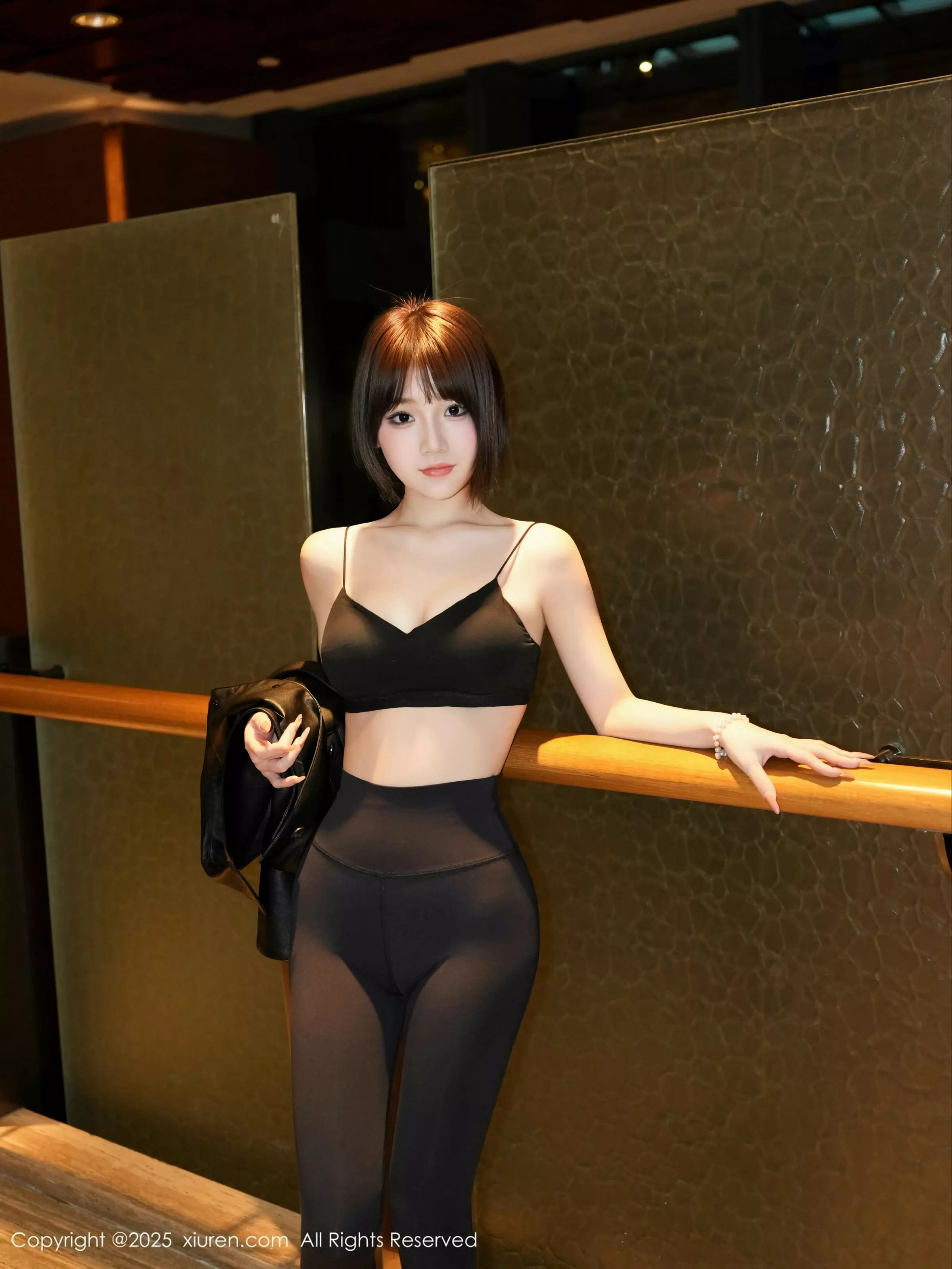 [XiuRen秀人网] 2025.03.27 No.10077 汁汁 黑色瑜伽服 [63P] NO.9