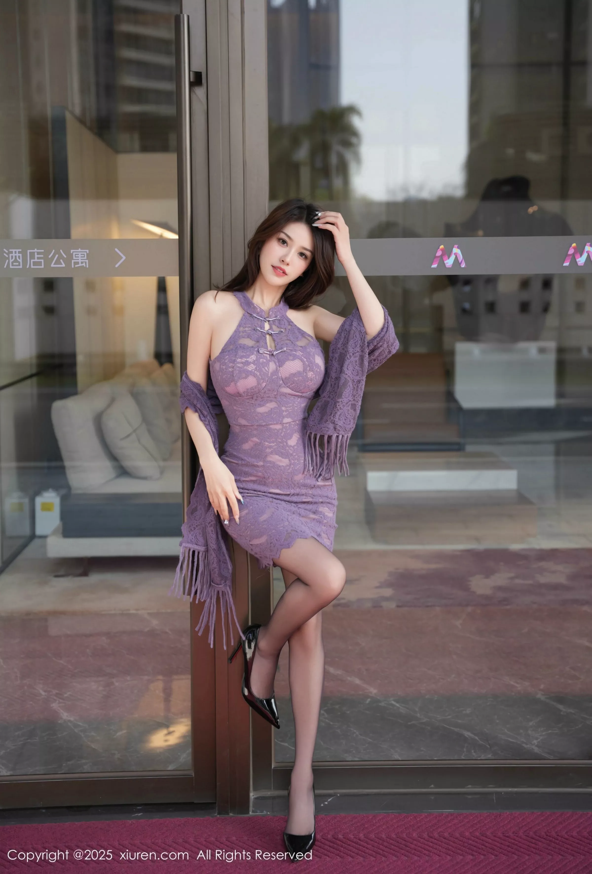 [XiuRen秀人网] 2025.04.03 No.10111 Well11 紫色旗袍 [70P] NO.8