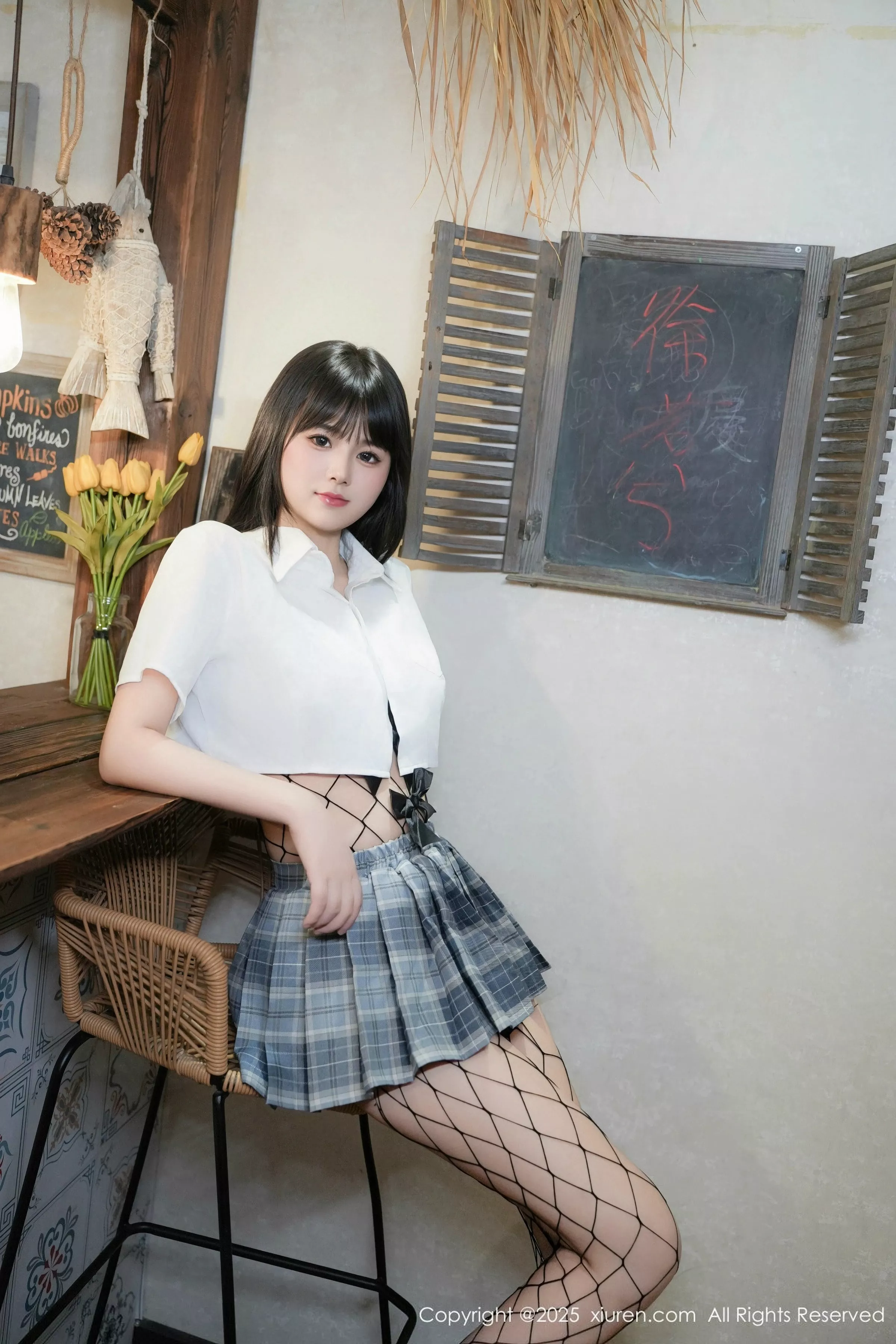 [XiuRen秀人网] 2025.04.07 No.10118 姚若兮vay 黑色网袜 [55P] NO.8