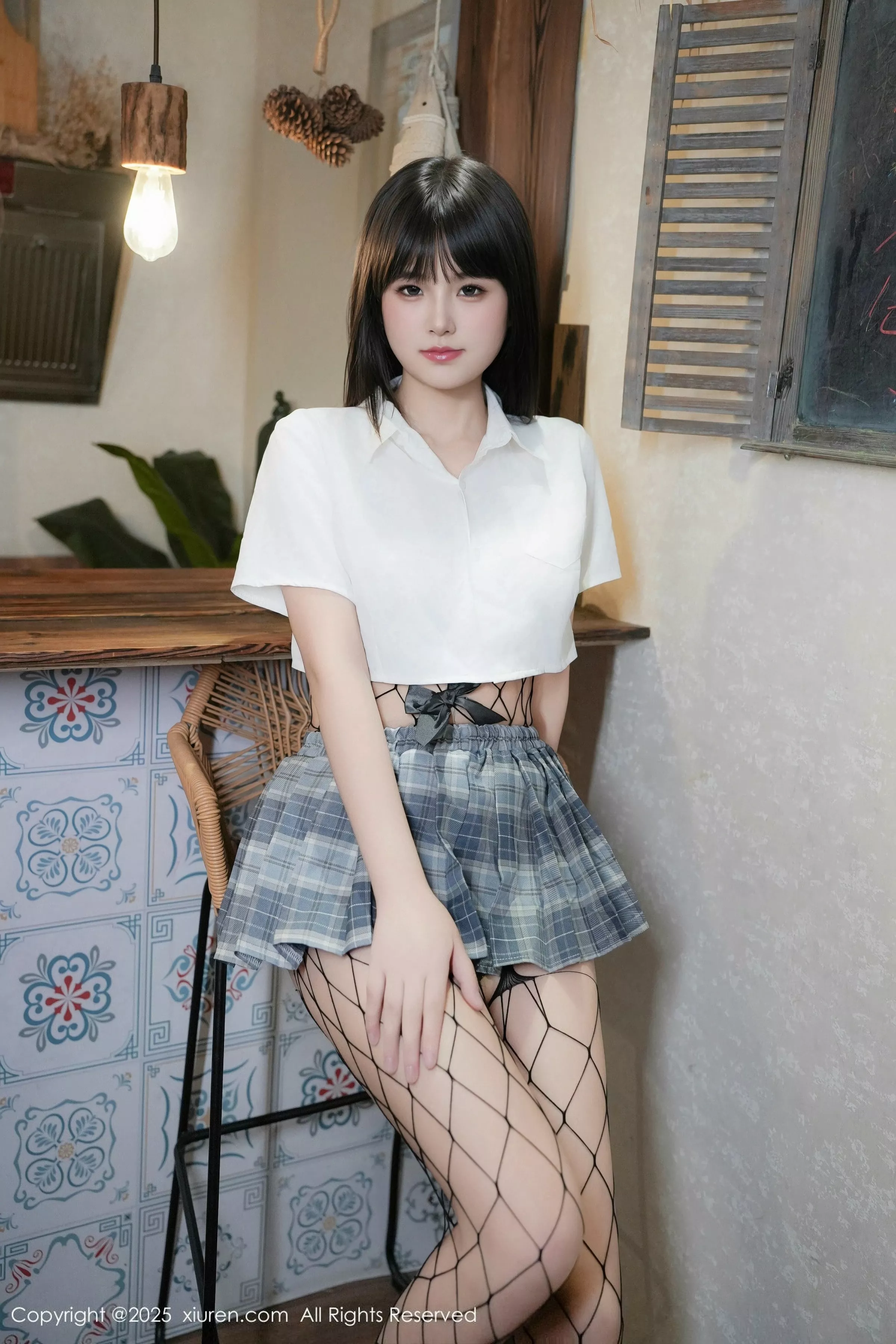 [XiuRen秀人网] 2025.04.07 No.10118 姚若兮vay 黑色网袜 [55P] NO.11