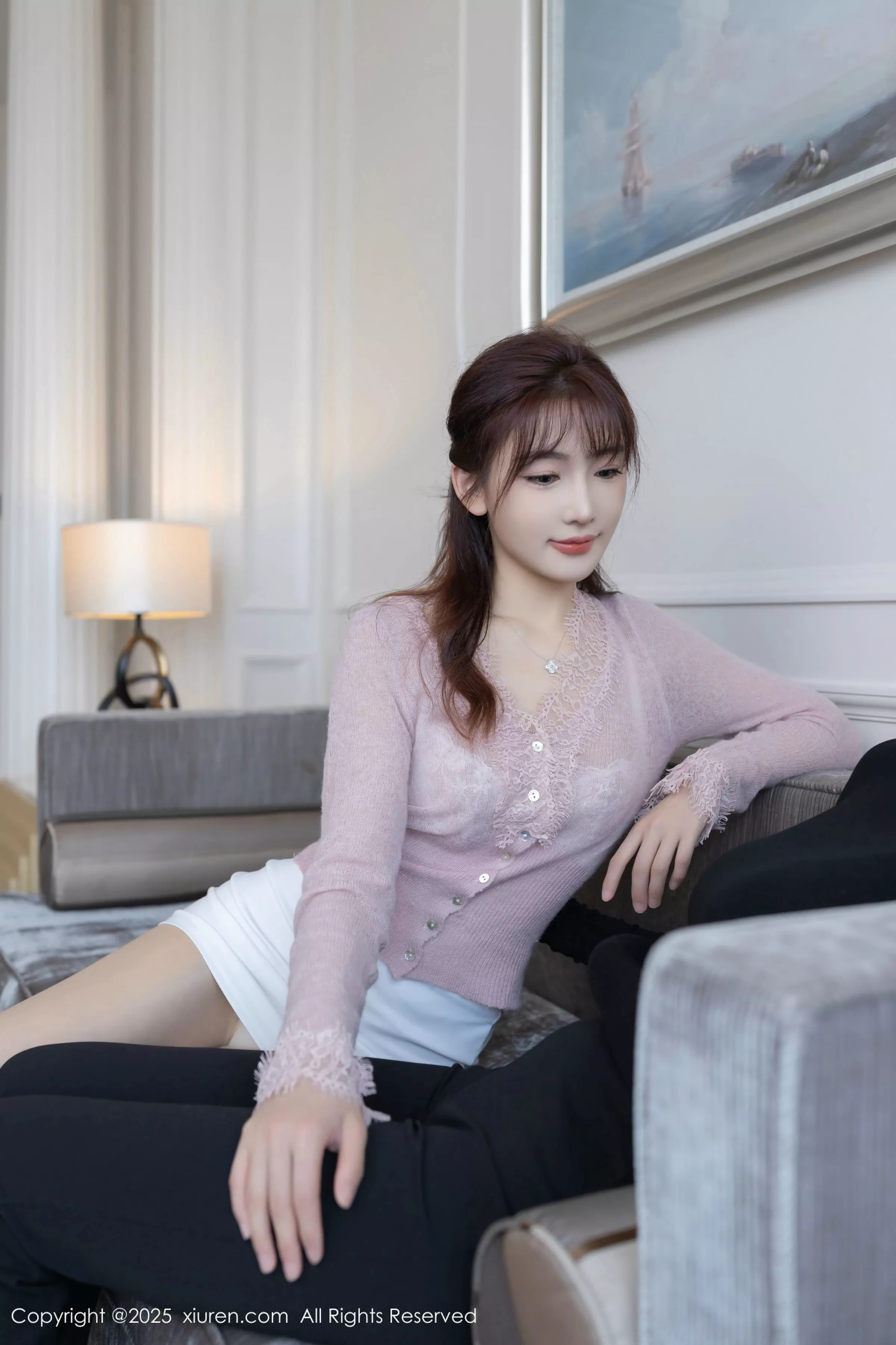 [XiuRen秀人网] 2025.04.10 No.10136 陆萱萱 白色短裙 [80P] NO.2