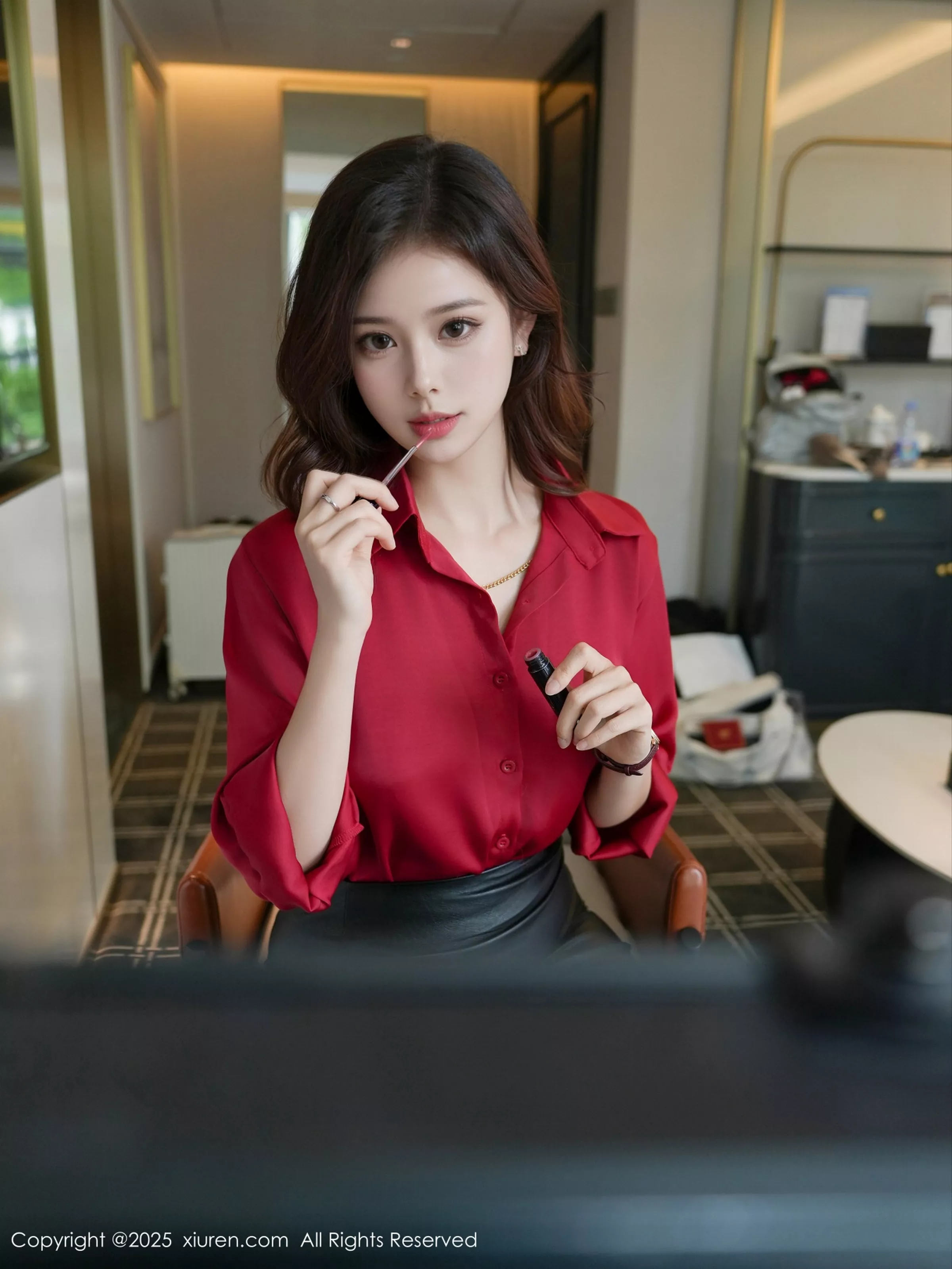 [XiuRen秀人网] 2025.04.16 No.10157 玫瑰我爱你 红色衬衫 [80P] NO.10