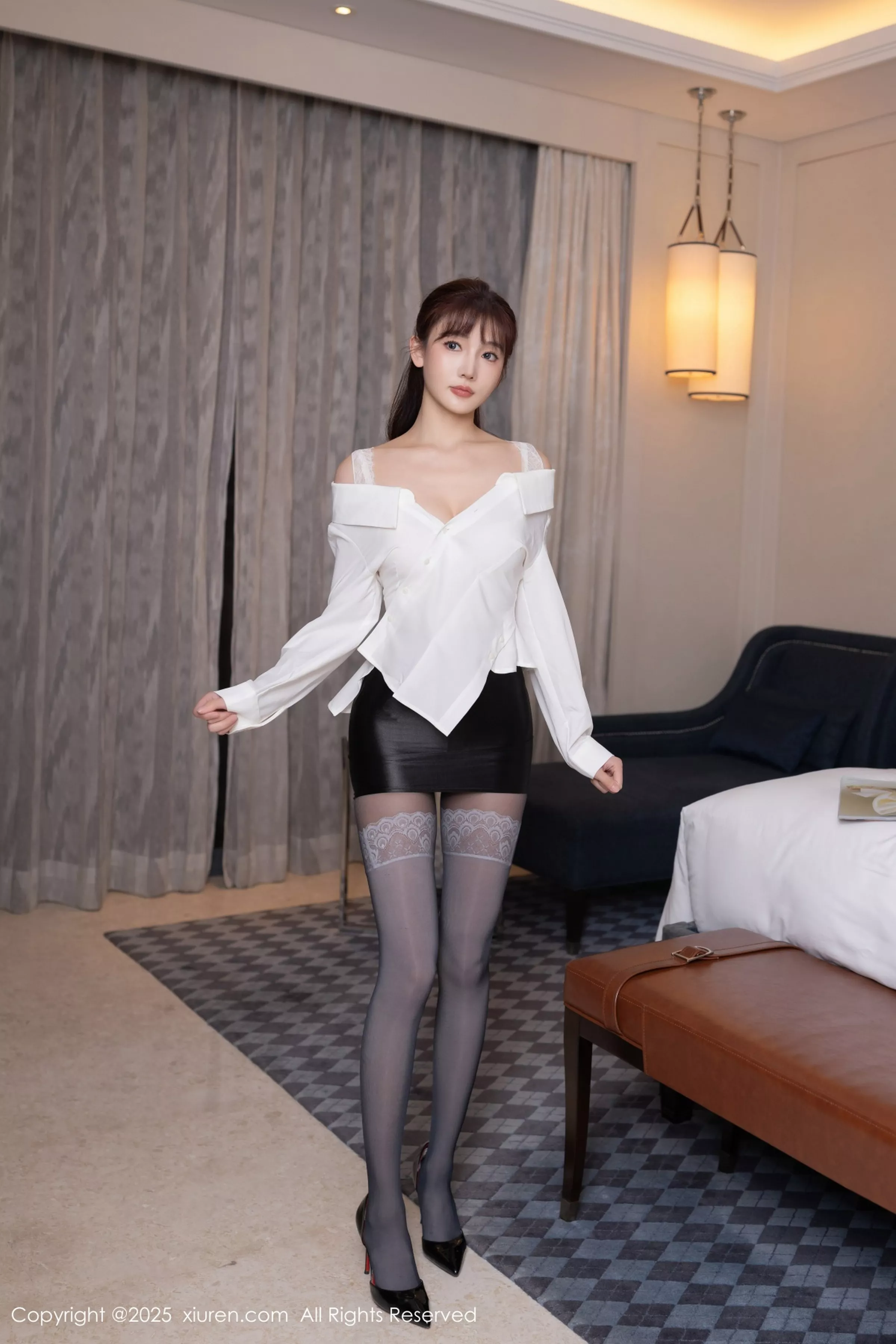 [XiuRen秀人网] 2025.04.17 No.10166 陆萱萱 白色衬衫 [80P] NO.7