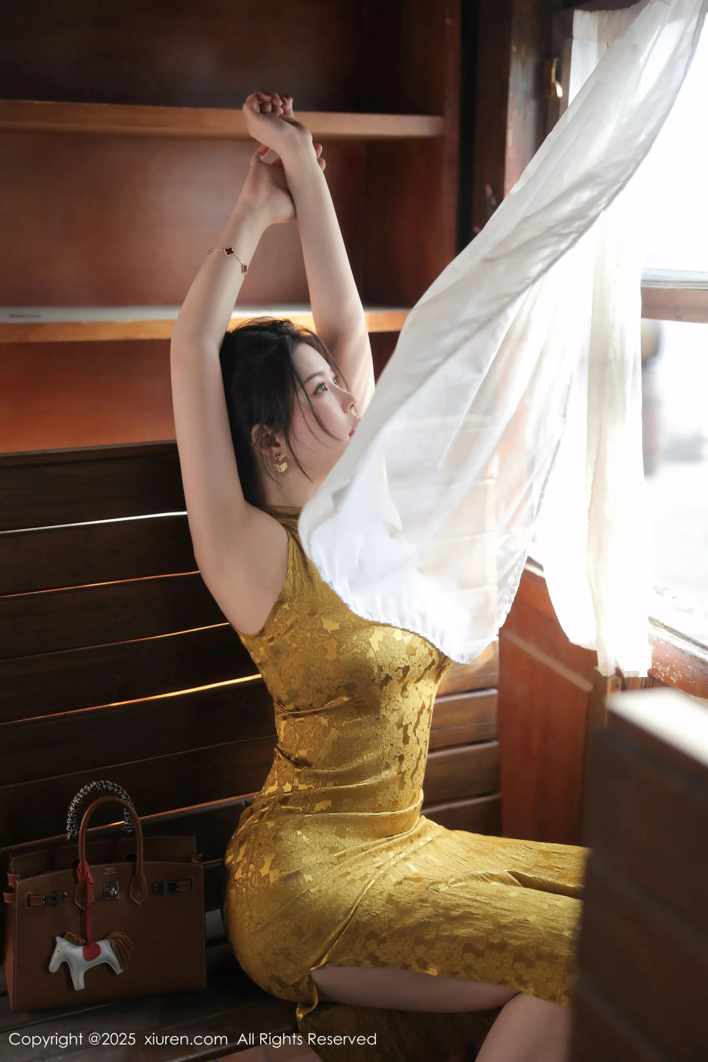 [XiuRen秀人网] 2025.05.13 No.10269 林若凡F 黄色旗袍 [71P] NO.9