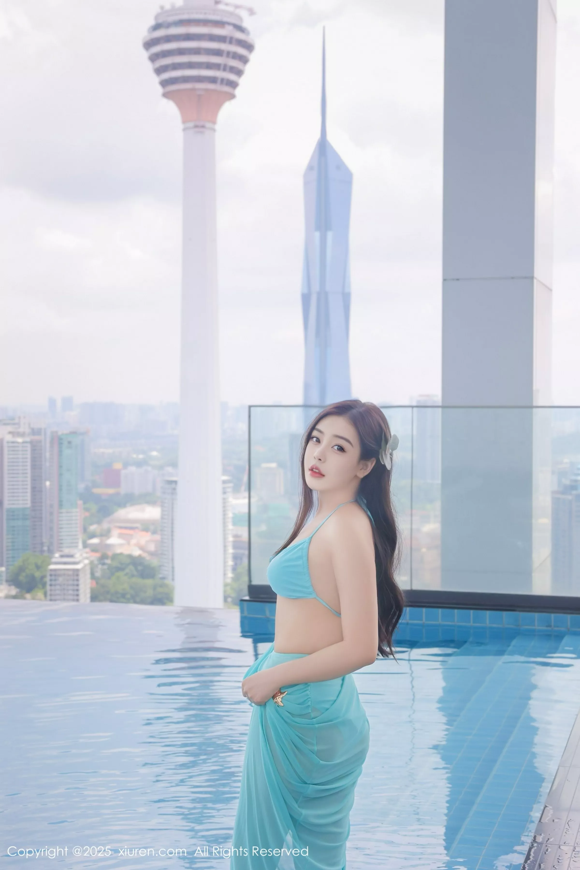 [XiuRen秀人网] 2025.04.23 No.10187 希雅sia 蓝色泳衣 [58P] NO.4