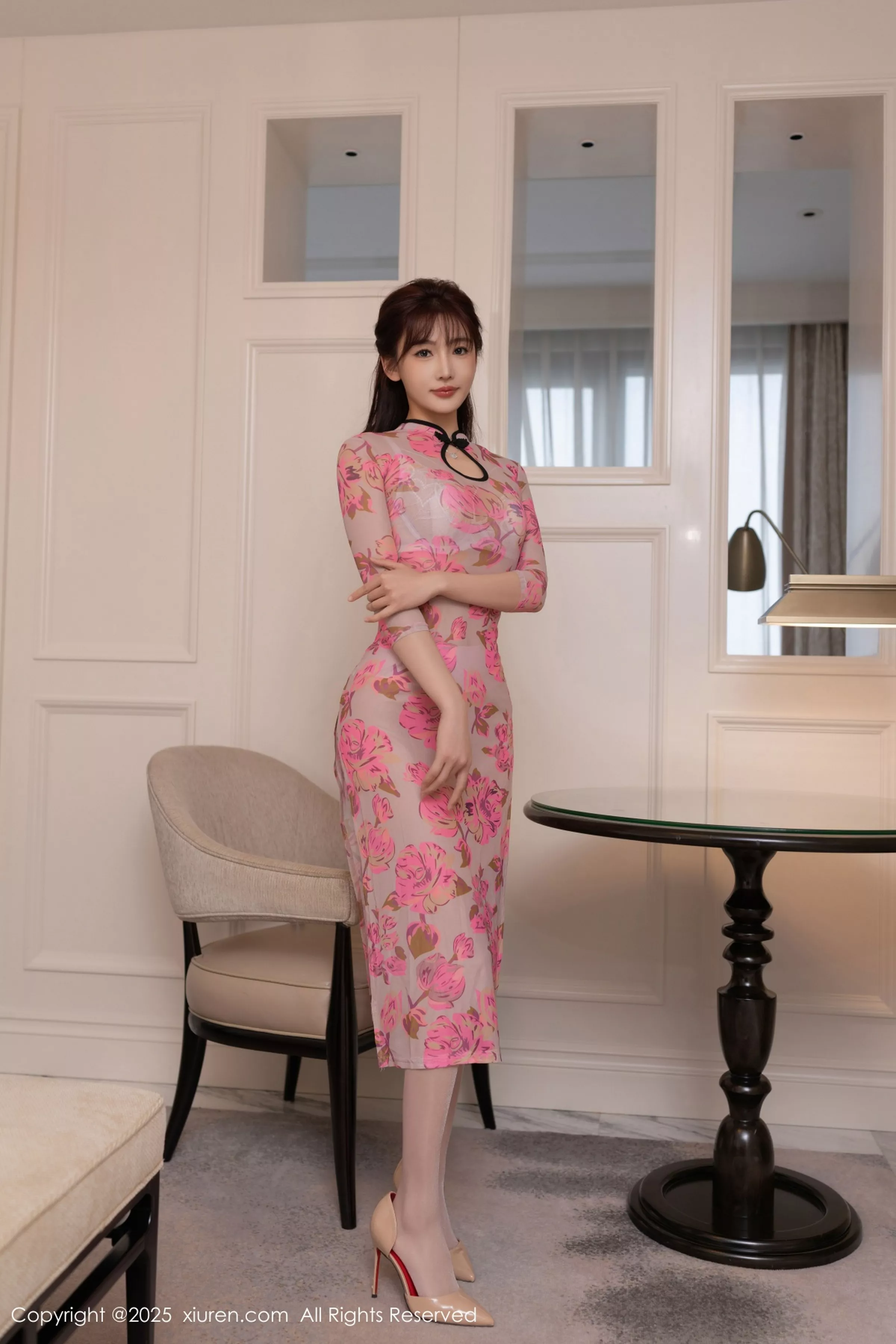 [XiuRen秀人网] 2025.04.24 No.10196 陆萱萱 粉色旗袍 [80P] NO.1