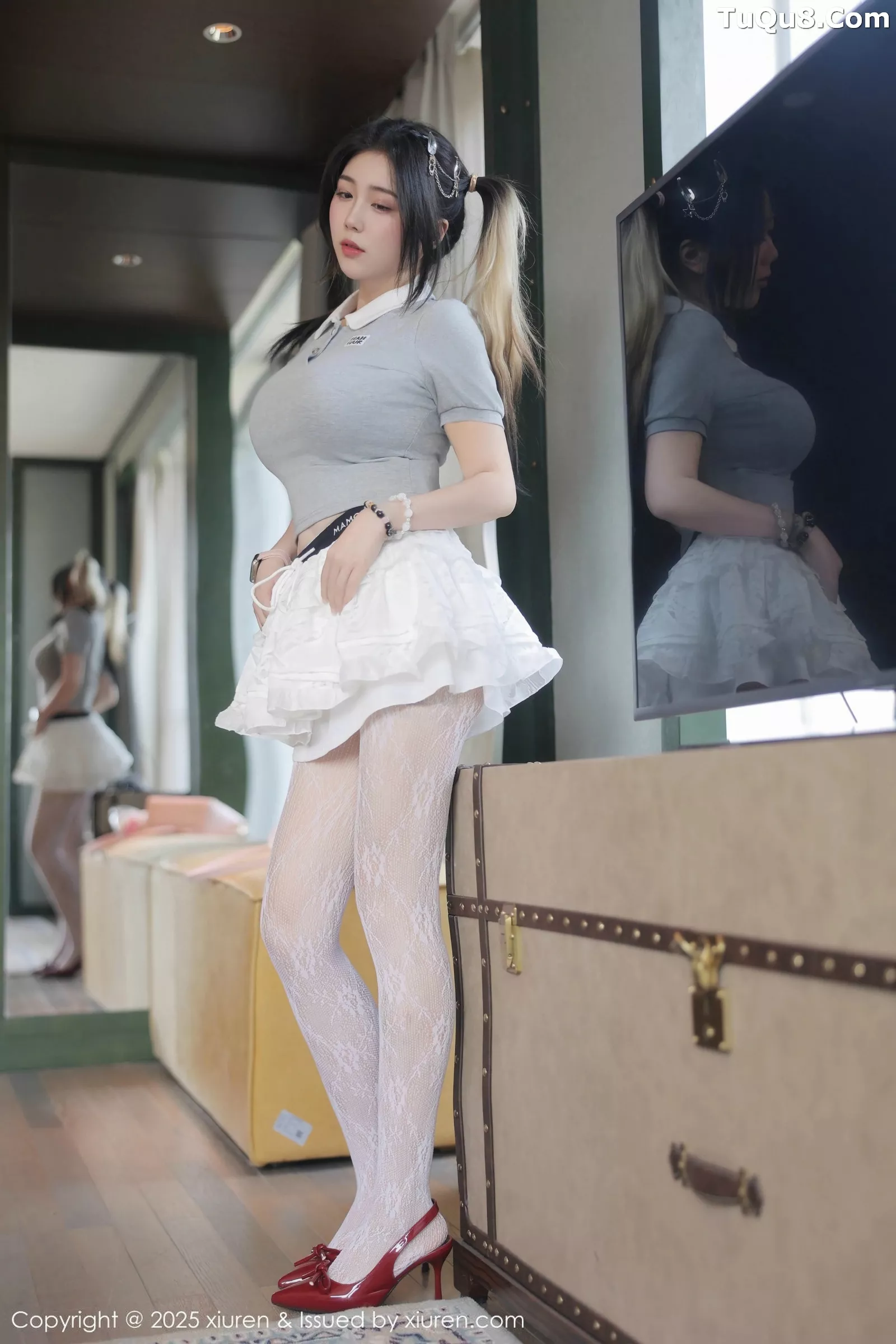 [XiuRen秀人网] 2025.05.27 No.10330 诺诺Hsu 白色蕾丝袜 [60P] NO.3