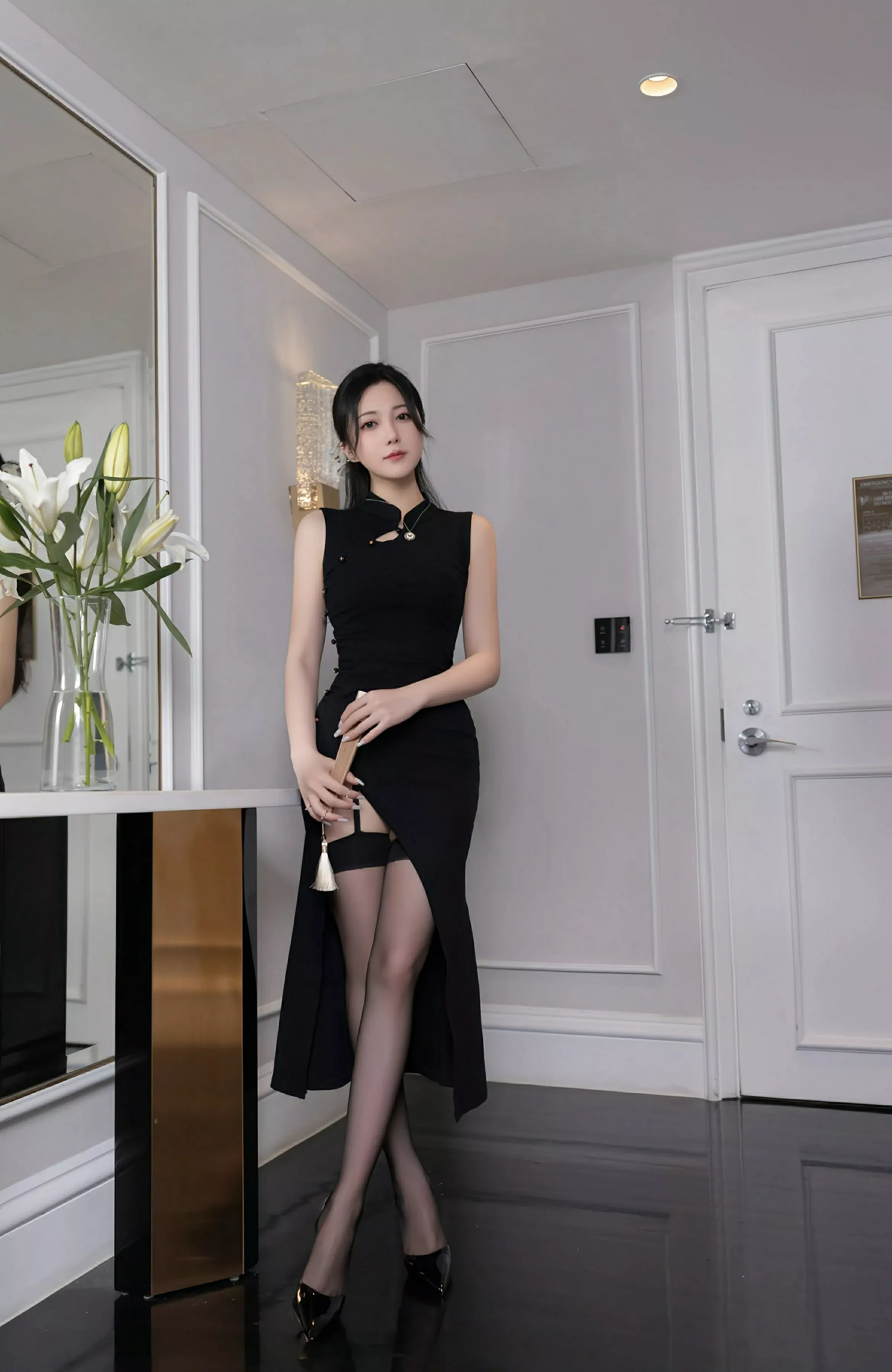 [XiuRen秀人网] 2025.06.27 No.10480 鱼子酱Fish 黑色连衣裙 [80P] NO.4