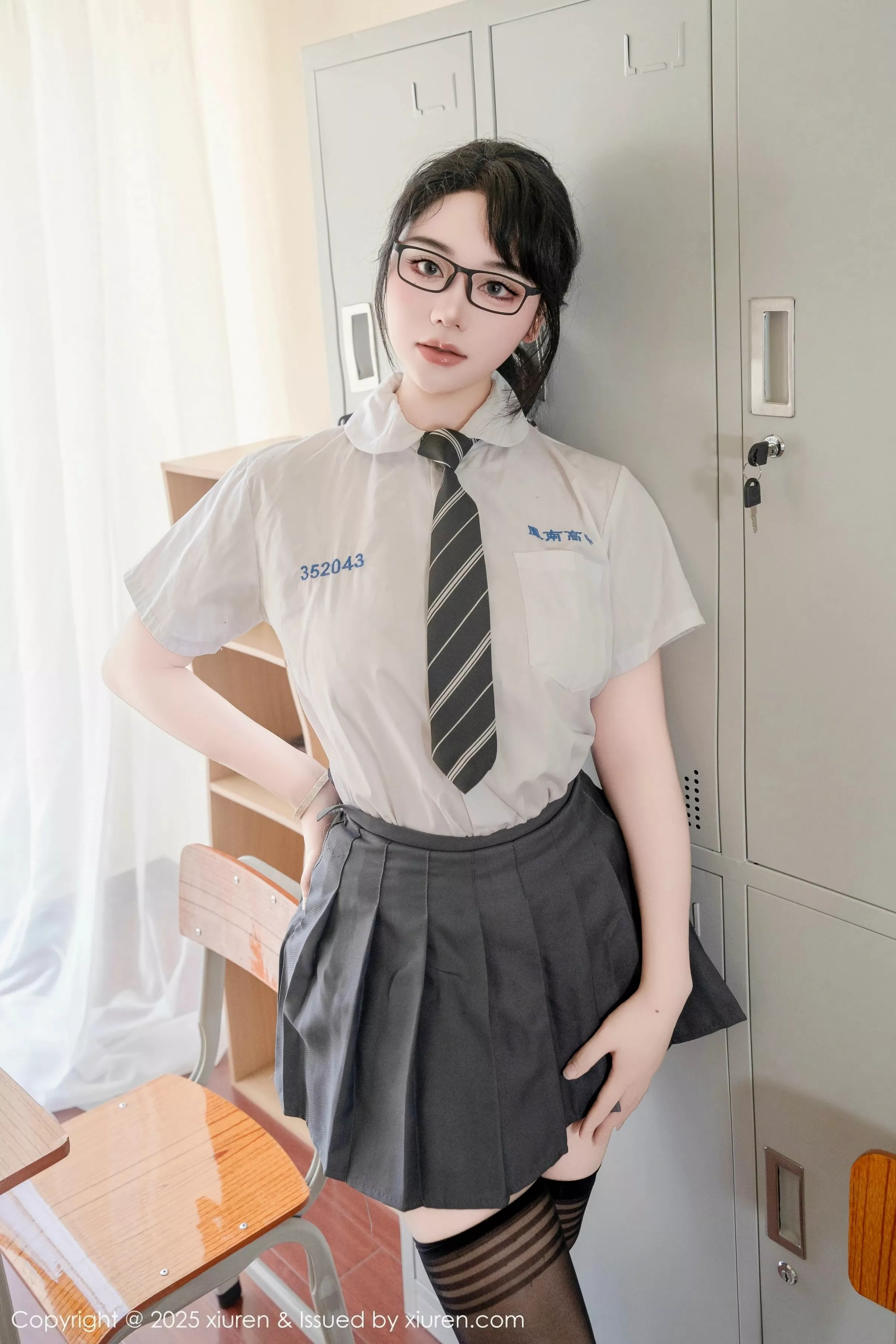[XiuRen秀人网] 2025.07.10 No.10530 汐汐爱吃草莓 学妹服饰 [85P] NO.7