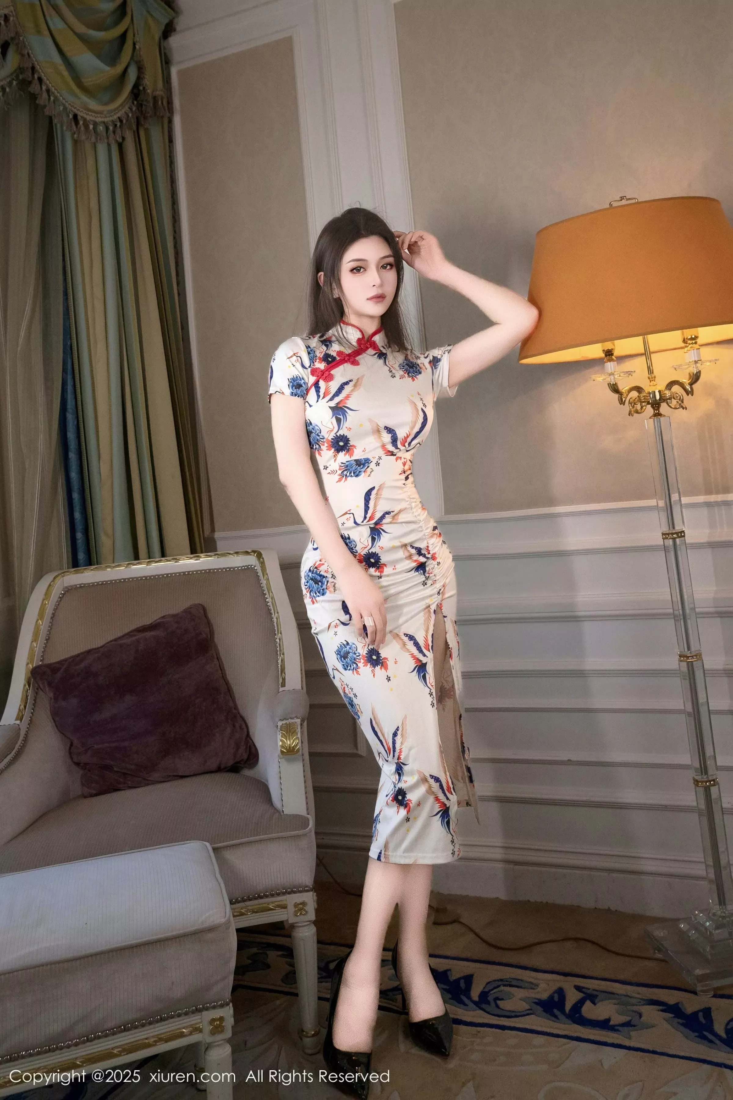 [XiuRen秀人网] 2025.06.24 No.10452 灿宝 白色旗袍 [96P] NO.9