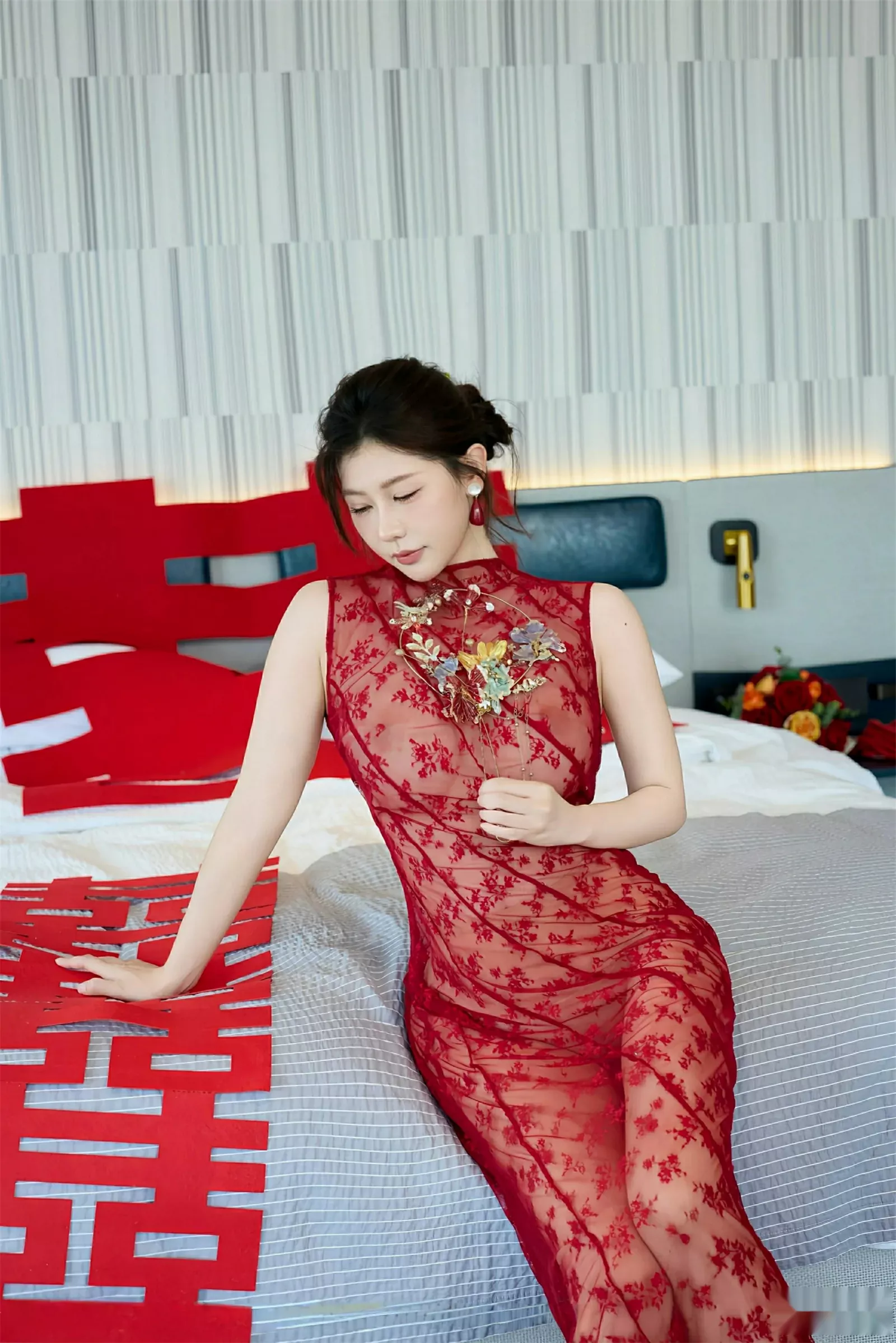 [XiuRen秀人网] 2025.07.24 No.10578 尹甜甜 红色新娘 [69P] NO.12