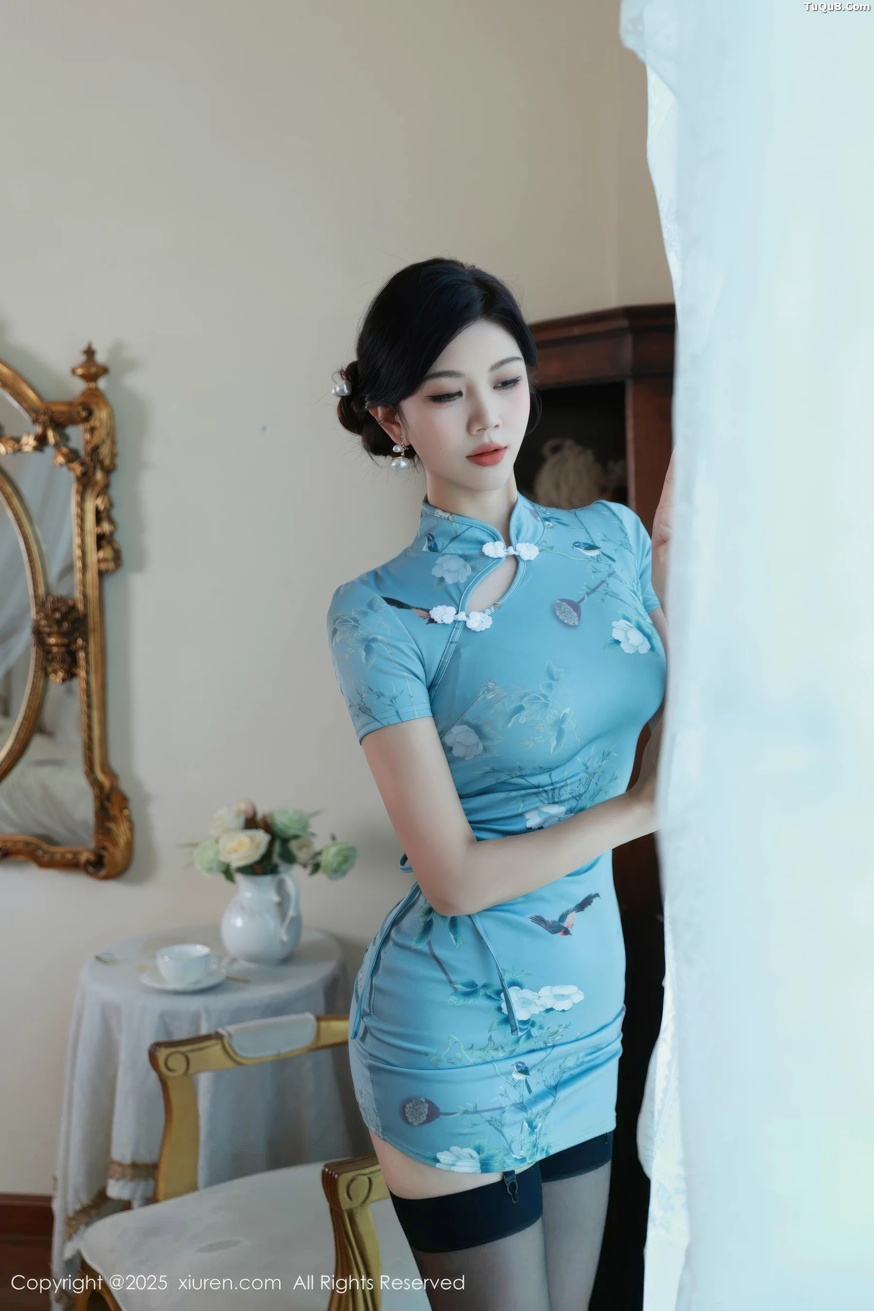 [XiuRen秀人网] 2025.09.11 No.10753 玫瑰我爱你 蓝色旗袍 [70P] NO.11