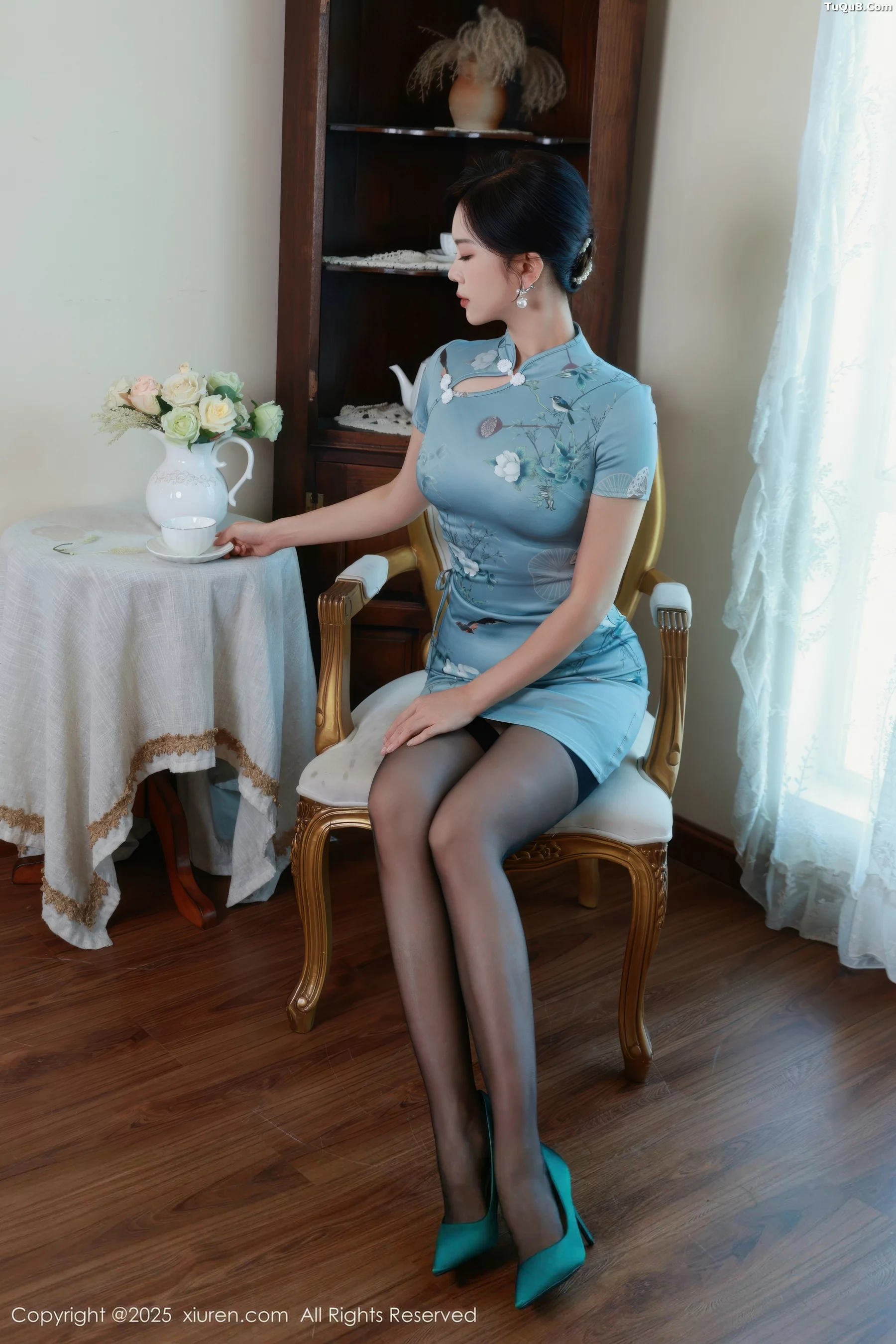 [XiuRen秀人网] 2025.09.11 No.10753 玫瑰我爱你 蓝色旗袍 [70P] NO.7