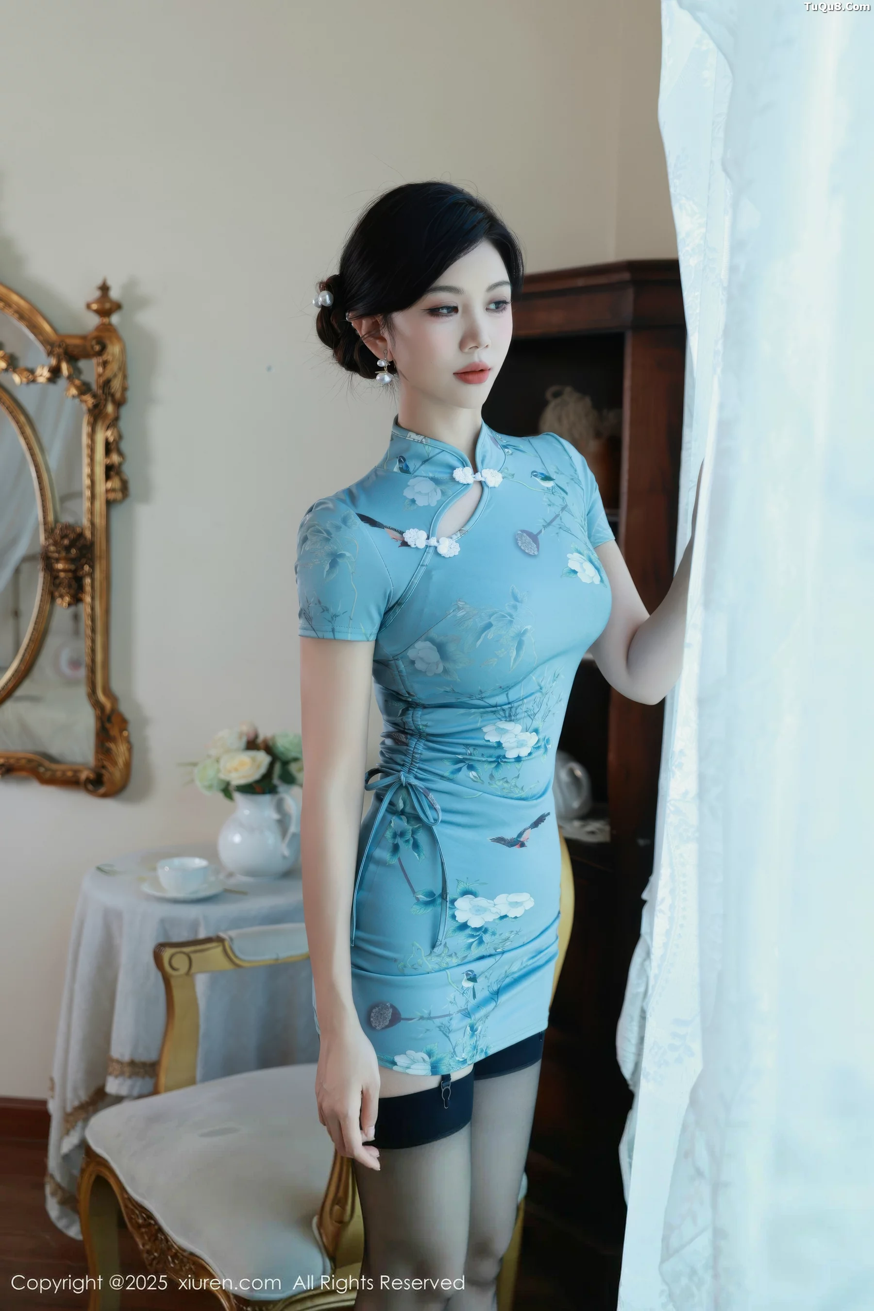 [XiuRen秀人网] 2025.09.11 No.10753 玫瑰我爱你 蓝色旗袍 [70P] NO.12