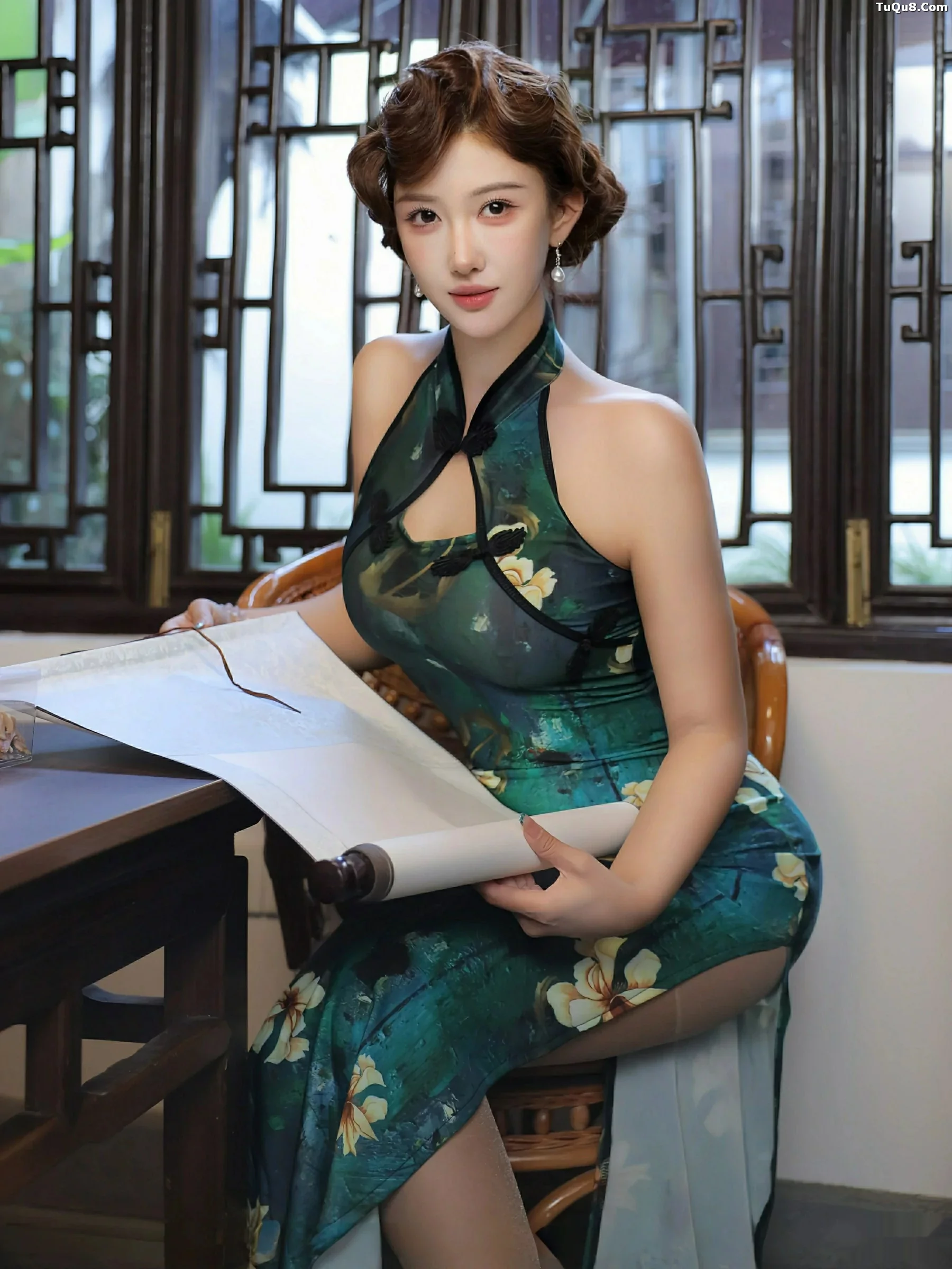 [XiuRen秀人网] 2025.09.26 No.10815 金允希Yuki 绿色旗袍 [78P] NO.11