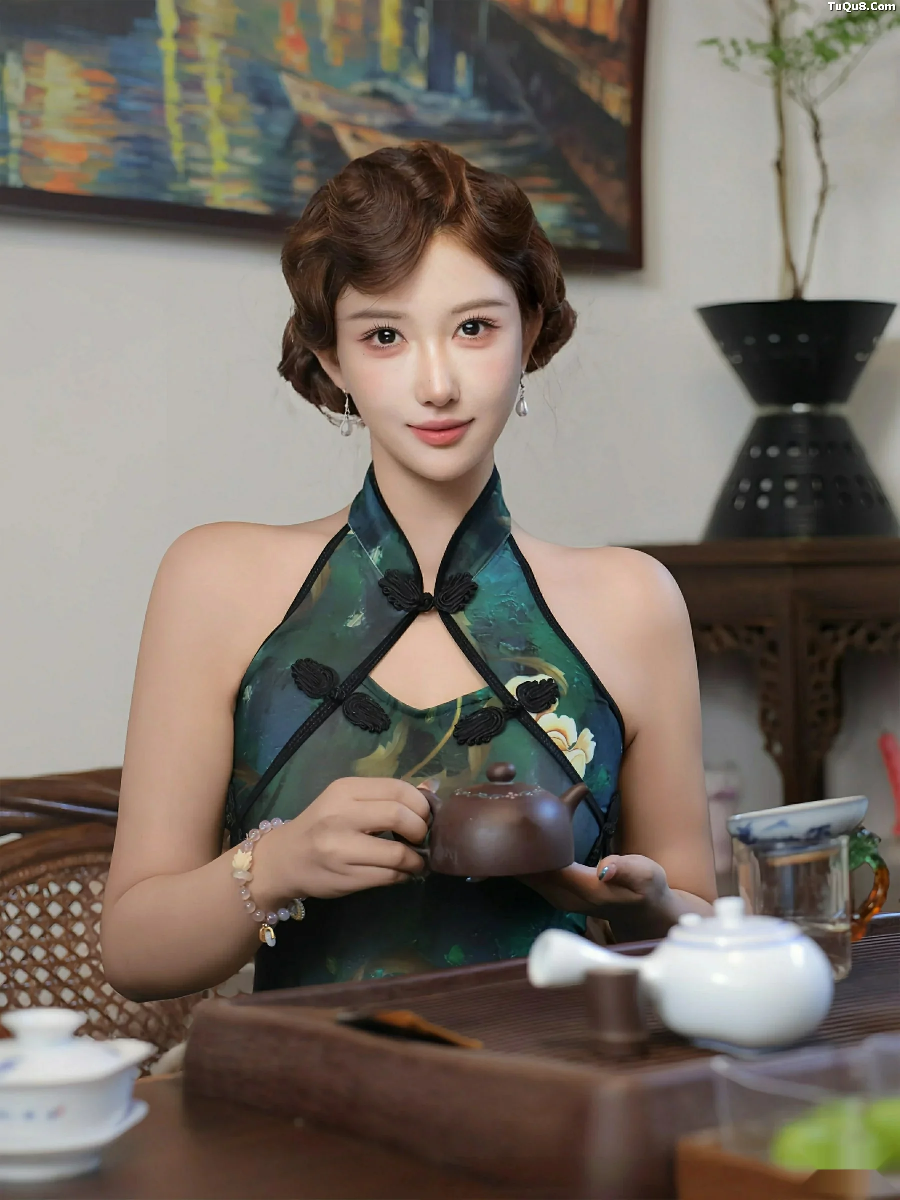 [XiuRen秀人网] 2025.09.26 No.10815 金允希Yuki 绿色旗袍 [78P] NO.7