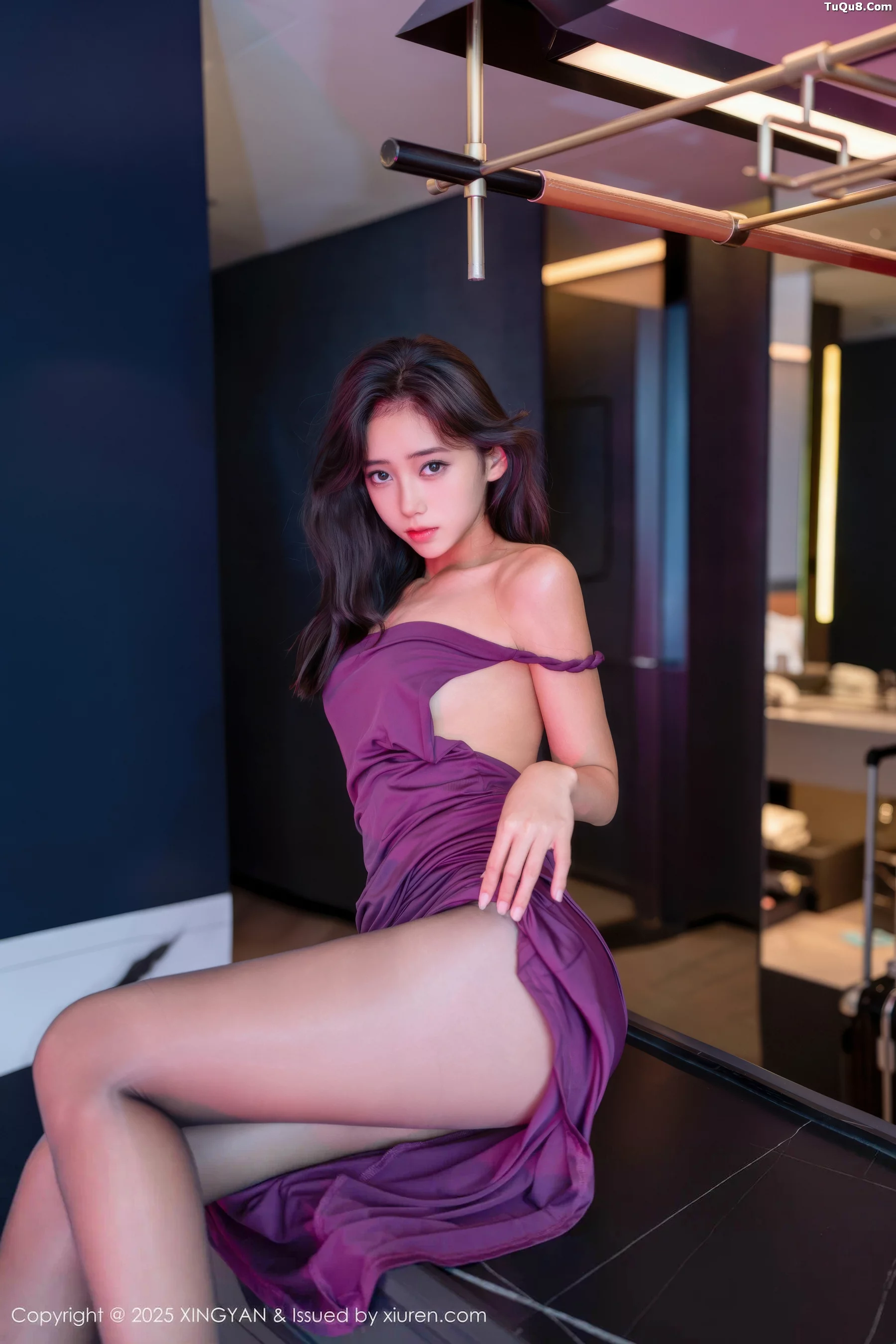 [XINGYAN星颜社] 2025.09.29 VOL.407 时安安 紫色连衣 [76P] NO.9