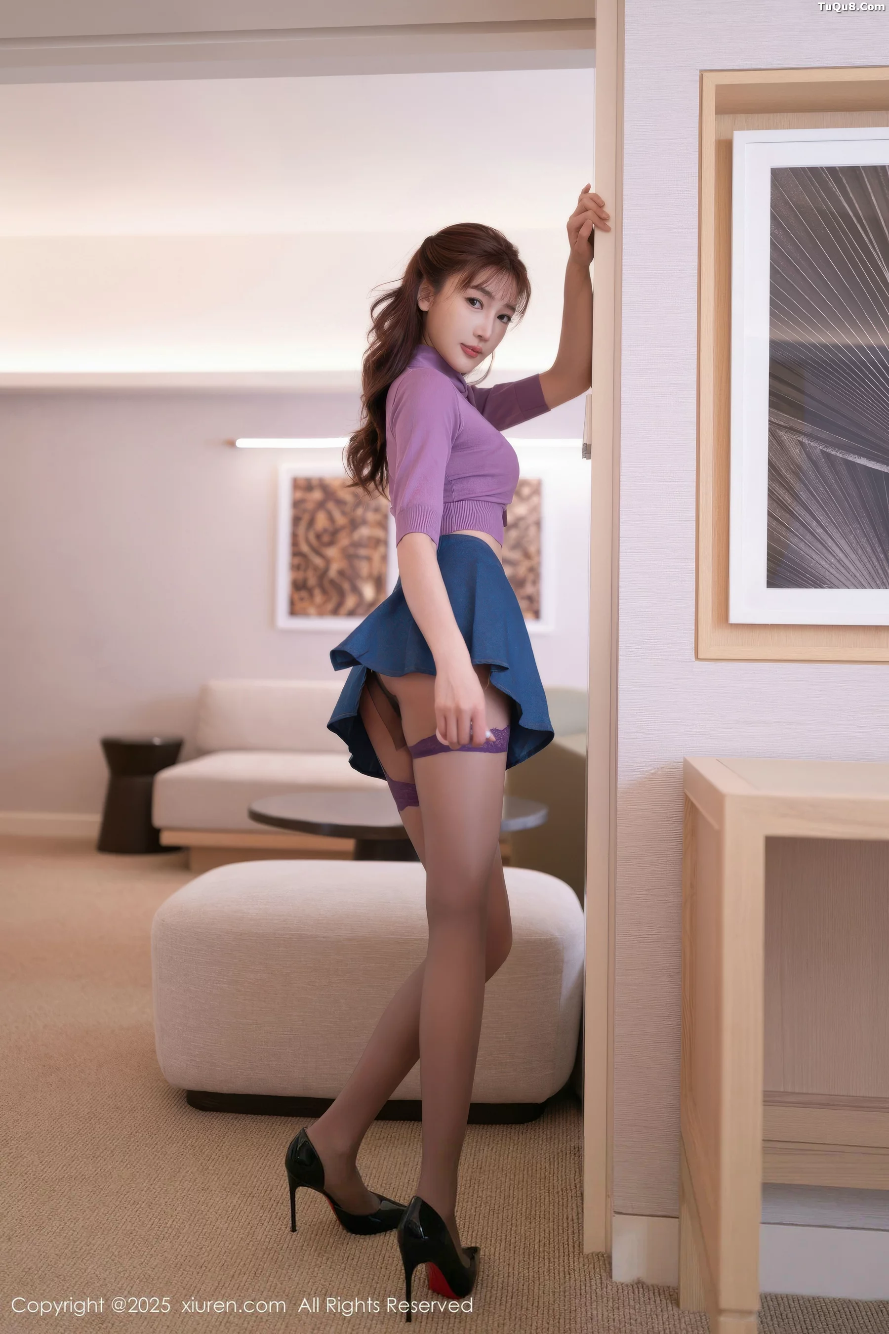 [XiuRen秀人网] 2025.11.06 No.10958 陆萱萱 紫丝吊袜 [70P] NO.2